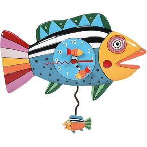Enesco 6014454 Allen Designs Desk Clock, Rainbow Fish 6.5 Inches