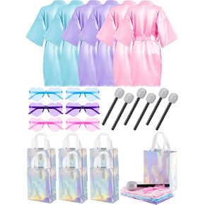 24 PCS Sleepover Party Supplies for Girls Spa Retscal Vals Dip Hags Microphone Prop Prop على شكل قلب على شكل قلب