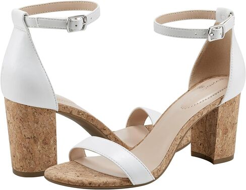 Bandolino Women's Armory Heeled Sandal, White 140, 7 in Kuwait