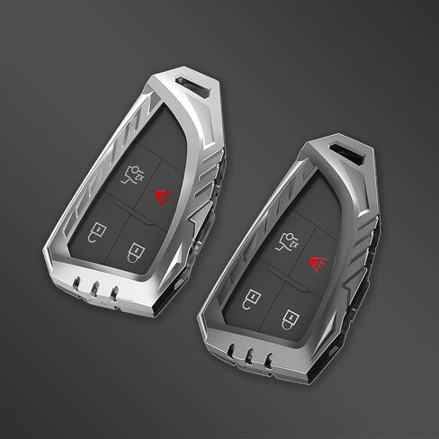 for Chevy Key Fob Cover with Keychain,Zinc Alloy Protection Key Case Compatible with 2021 2022 2023 Chevy Suburban Silverado Tahoe GMC Yukon Sierra 1500 Buick Key Shell Accessories in Saudi Arabia