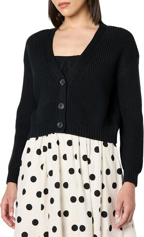The Drop Women's Standard Sari Cropped Button-Front Cardigan in Saudi Arabia