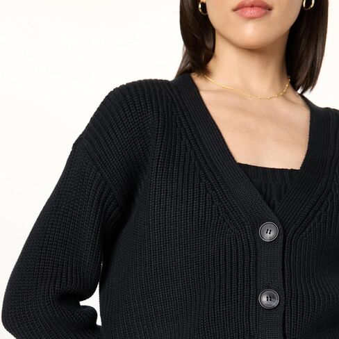The Drop Women's Standard Sari Cropped Button-Front Cardigan in Saudi Arabia