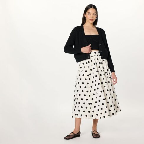 The Drop Women's Standard Sari Cropped Button-Front Cardigan in Saudi Arabia