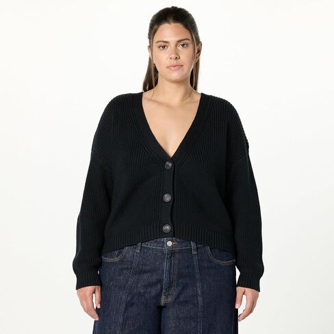 The Drop Women's Standard Sari Cropped Button-Front Cardigan in Saudi Arabia