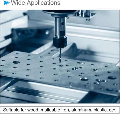 CoCud Mini Twist Drill Bits, 0.6mm Drill Diameter 80mm Length, Straight Shank Jobber Drill Bit - (Applications: for Wood Malleable Iron Aluminum Plastic), 20-Piece in Kuwait