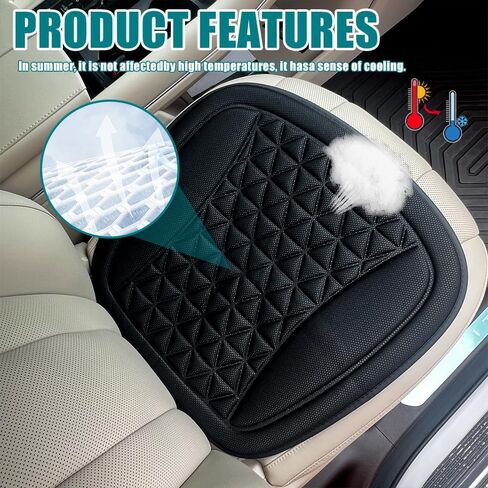 Cooling Car Seat Cover Front Seat, Car Seat Protector, Front Car Seat Cover Cooling Pad with Dissipate Heat Quickly, Anti-Slip Ventilated Seat Covers Car Accessories for Car (Blue) in Saudi Arabia