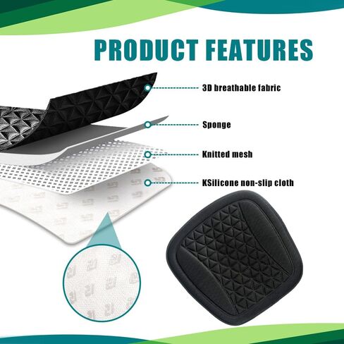 Cooling Car Seat Cover Front Seat, Car Seat Protector, Front Car Seat Cover Cooling Pad with Dissipate Heat Quickly, Anti-Slip Ventilated Seat Covers Car Accessories for Car (Blue) in Saudi Arabia