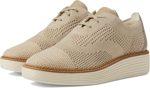 Cole Haan Original Grand Platform Stitchlite Oxford Optic White/Silver Knit 8.5 B (M) in Saudi Arabia