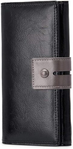Wallet for Women RFID Blocking Leather Purses Credit Card Holder Ladies Bifold Large Capacity Long Purse in Saudi Arabia