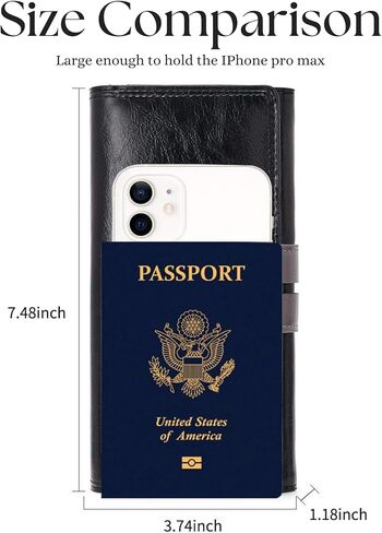 Wallet for Women RFID Blocking Leather Purses Credit Card Holder Ladies Bifold Large Capacity Long Purse in Saudi Arabia