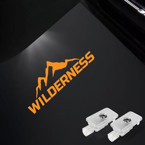 Car Door Light Logo Projector for Subaru Wilderness Outback Forester Legacy Ascent Accessories, Ghost Shadow Welcome LED Puddle Lights (Wilderness Orange) in Kuwait