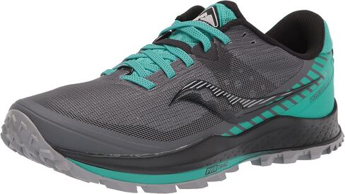 Saucony Women's Peregrine 11 Trail Running Shoe, Light Grey/Green, 9.5 M in Kuwait