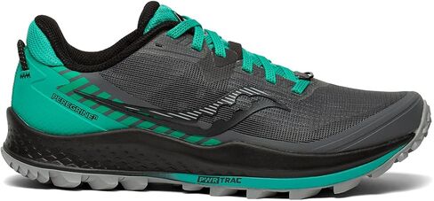Saucony Women's Peregrine 11 Trail Running Shoe, Light Grey/Green, 9.5 M in Kuwait