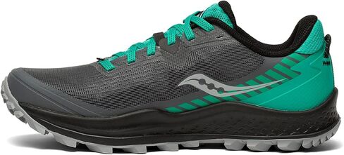 Saucony Women's Peregrine 11 Trail Running Shoe, Light Grey/Green, 9.5 M in Kuwait