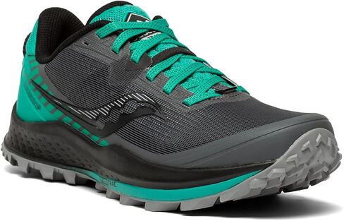 Saucony Women's Peregrine 11 Trail Running Shoe, Light Grey/Green, 9.5 M in Kuwait