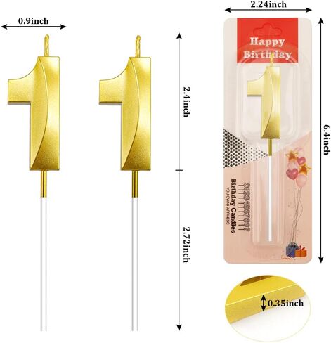 مجموعة شمعة عيد ميلاد الذهب الأولى - كعكة توبر ، شمعة لعيد الميلاد الأول ، روح السنة الأولى in Kuwait