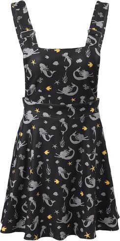 CutiePlusU Women's Suspender Dress Adjustable Suspenders Skirt Cartoon Printed Overalls in Saudi Arabia