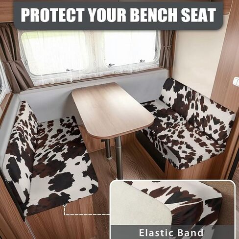وشم البقر طباعة أغطية وسادة طعام RV RV ، أغطية مقعد RV مرنة لتناول الطعام لآلة Loveseat Slipcovers. in Kuwait