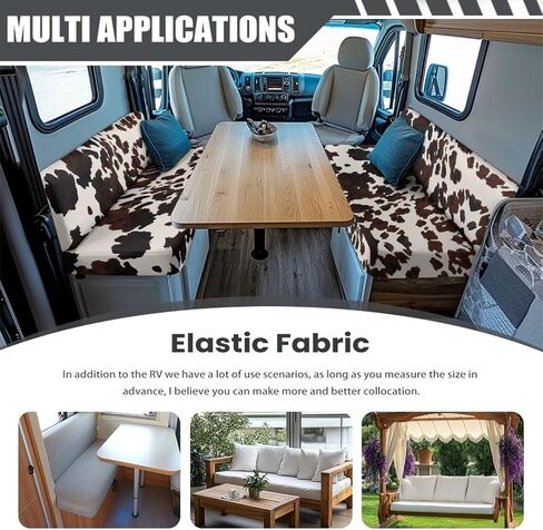 وشم البقر طباعة أغطية وسادة طعام RV RV ، أغطية مقعد RV مرنة لتناول الطعام لآلة Loveseat Slipcovers. in Kuwait