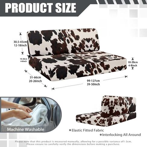 وشم البقر طباعة أغطية وسادة طعام RV RV ، أغطية مقعد RV مرنة لتناول الطعام لآلة Loveseat Slipcovers. in Kuwait