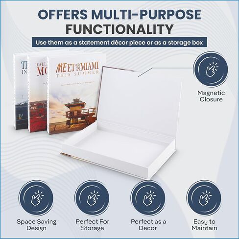 Home Decor Books - Coffee Table Decorative Books - Set of 4 Fake Books for Home Decoration - 4 Seasons Travel Theme Decor Books - Large Size Gift Package - Hardcover Storage Books in Saudi Arabia