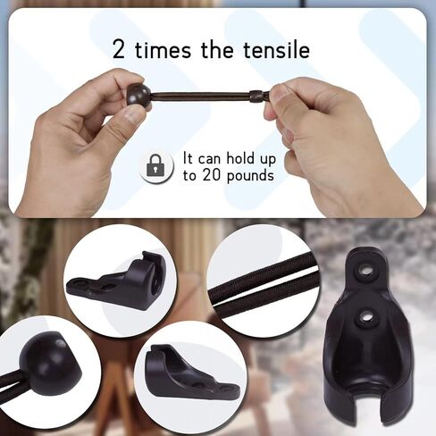 Universal Sunshade Replacement kit Bungee Jumping kit, Sunshade Strap, Weather Resistance, Compatible with Coolaroo Exterior Roller Blinds, Outdoor louvers, and Outdoor Roller Blinds in Kuwait