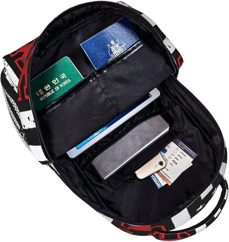 Hockey Stick American Flag Laptop Backpacks Double Shoulder Laptop Pack Bag Daypack Back Pack Bags Rucksack Computer Bag with Side Pockets Front Zipper Pockets For Commutes Travel in Kuwait