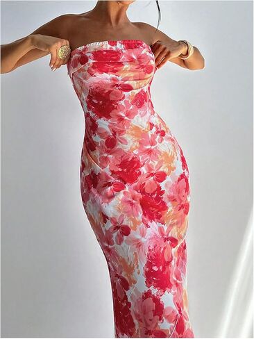 ميلوميا نساء بوهو أنبوب الأنبوب فستان زفاف ضيف ضيف بدون خلاف bodycon كوكتيل الصيف الفساتين الطويلة in Kuwait