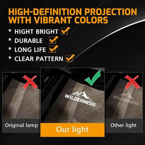 Car Door Light Logo Projector for Subaru Wilderness Outback Forester Legacy Ascent Accessories, Ghost Shadow Welcome LED Puddle Lights (Wilderness Orange) in Kuwait