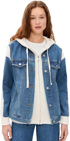 [BLANKNYC] womens Sweater and Denim Trucker Jacket in Saudi Arabia