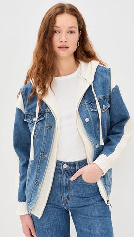 [BLANKNYC] womens Sweater and Denim Trucker Jacket in Saudi Arabia