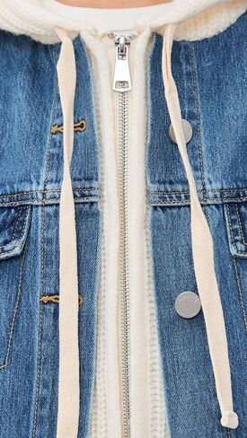 [BLANKNYC] womens Sweater and Denim Trucker Jacket in Saudi Arabia