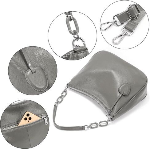 YALUXE Real Leather Hobo Bags for Women Designer Handbags Shoulder Bags Cross-body Purses in Saudi Arabia