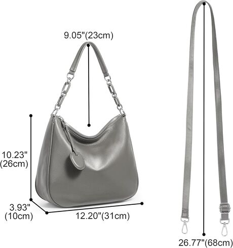 YALUXE Real Leather Hobo Bags for Women Designer Handbags Shoulder Bags Cross-body Purses in Saudi Arabia