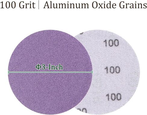 Kozelo 30pcs Premium Sanding Discs Hook and Loop Backing - [3 Inch x 320 Grits] Purple Sandpapers Finishing Discs for Auto Car Wood Metal Polishing in Kuwait