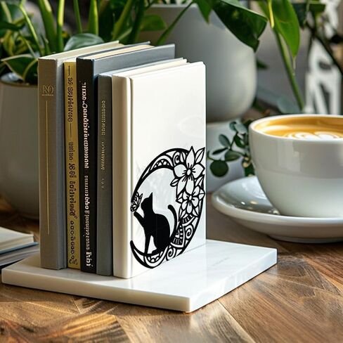 Peacoblue Metal Bookends for Shelves, Modern Decorative Heavy Duty Study Book Support Stoppers for Office, Desk, Shelf, Room 5.3"x4.3"x7.9" Cast Iron Simple Tall Bookends, 1 Pair (Rooster) in Saudi Arabia