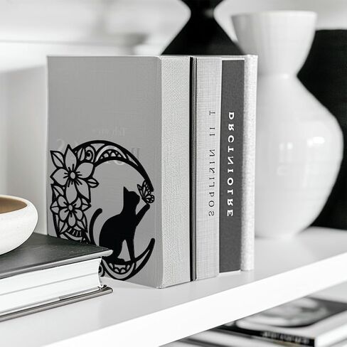 Peacoblue Metal Bookends for Shelves, Modern Decorative Heavy Duty Study Book Support Stoppers for Office, Desk, Shelf, Room 5.3"x4.3"x7.9" Cast Iron Simple Tall Bookends, 1 Pair (Rooster) in Saudi Arabia