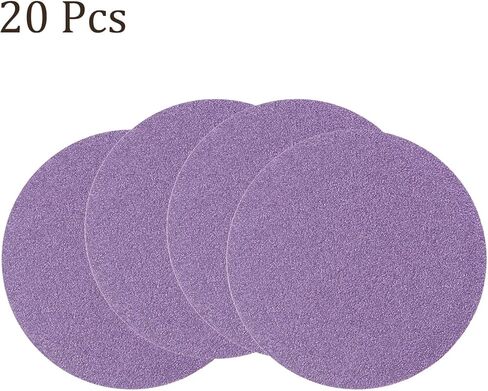 Kozelo 30pcs Premium Sanding Discs Hook and Loop Backing - [3 Inch x 320 Grits] Purple Sandpapers Finishing Discs for Auto Car Wood Metal Polishing in Kuwait