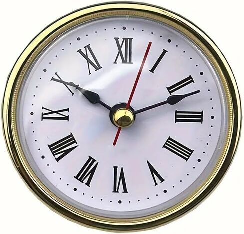 Reloj incrustado de 65MM con cabeza y hora para manualidades hechas a Mano, Regalo de cumpleaños, Navidad, Halloween y Año Nuevo, ¡Regalo para Amigos! (Roman Gold Clock Head) in Saudi Arabia