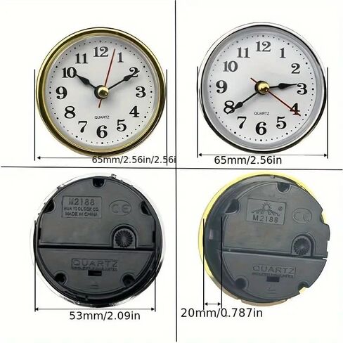 Reloj incrustado de 65MM con cabeza y hora para manualidades hechas a Mano, Regalo de cumpleaños, Navidad, Halloween y Año Nuevo, ¡Regalo para Amigos! (Roman Gold Clock Head) in Saudi Arabia