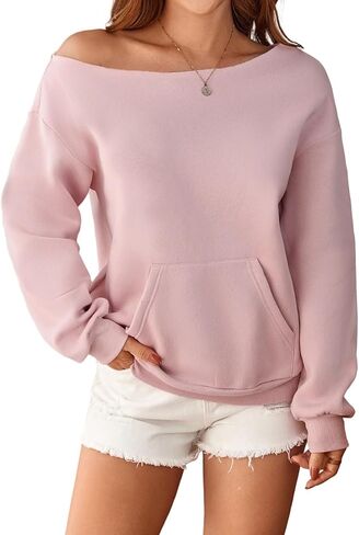 كنزات نسائية مكشوفة الكتف، قمصان علوية بأكمام طويلة، قمصان علوية عصرية للربيع والخريف in Kuwait