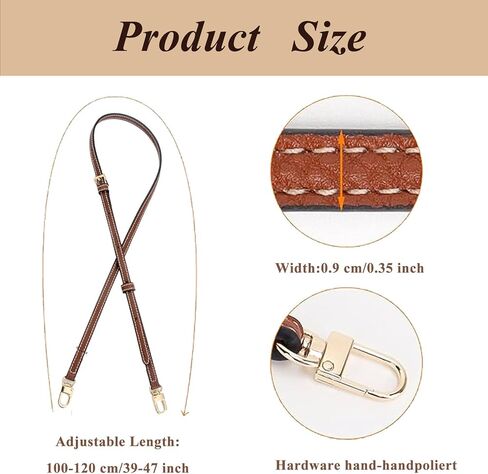 2-Pack Mini Bag Strap Kit Compatible with Longchamp, Organizer Compatible with Longchamp Bag, Punch-Free Adjustable Buckle Strap Design, Multi-Pocket Felt Handbag Organizer(0.9CM) in Saudi Arabia