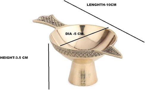 النحاس Akhand Laxmi Deepak Pital Diya /Deepak for Arti Puja - ديكور عناصر للمنزل ديكور Office Temple Pooja Decords (Pack of 2 Brass Akhand Diya) in Kuwait