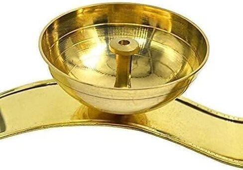 Brass Akhand Laxmi Deepak Pital Diya /Deepak for Arti Puja - Decoration Items for Home Decor Office Temple Pooja Decor Gifts ( Pack of 2 Brass Akhand Diya) in Saudi Arabia