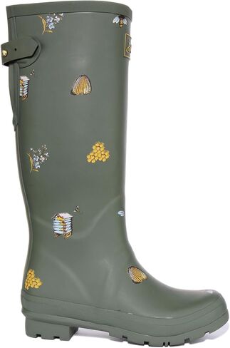 Joules Women's Knee-High Boots Rain, Khaki Bee, 9 in Saudi Arabia
