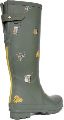 Joules Women's Knee-High Boots Rain, Khaki Bee, 9 in Saudi Arabia