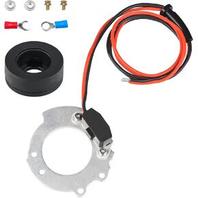 JDMON Electric Ignition Conversion Kit Replacement for 1244A Ignitor Distributor Module Kit Replacement for Ford Tractors 2N 9N 8N 500-800 Series V4 4 Cylinder(Side Mount Distributor & 12V Only)
