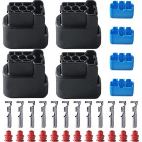 4Pcs 3-Pin Ignition Coil Pack Connector Plug Housing Compatible with Honda S2000 F20 F22