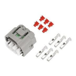6 Pin Diesel Injection Pressure Sensor Connector Plug - Car Female Wire Terminal Connector - for Toyota Plastic Gray - 1 Set
