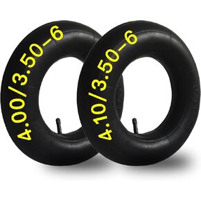 2-Pcs 4.10/3.50-6 Inner Tube 4.00/3.50-6 13 x 4.00-6 Straight Valve Heavy Duty 3.50-6 4.00-6 4.10-6 Replacement Inner Tube for Wheelbarrows/Mowers/Hand Trucks and More